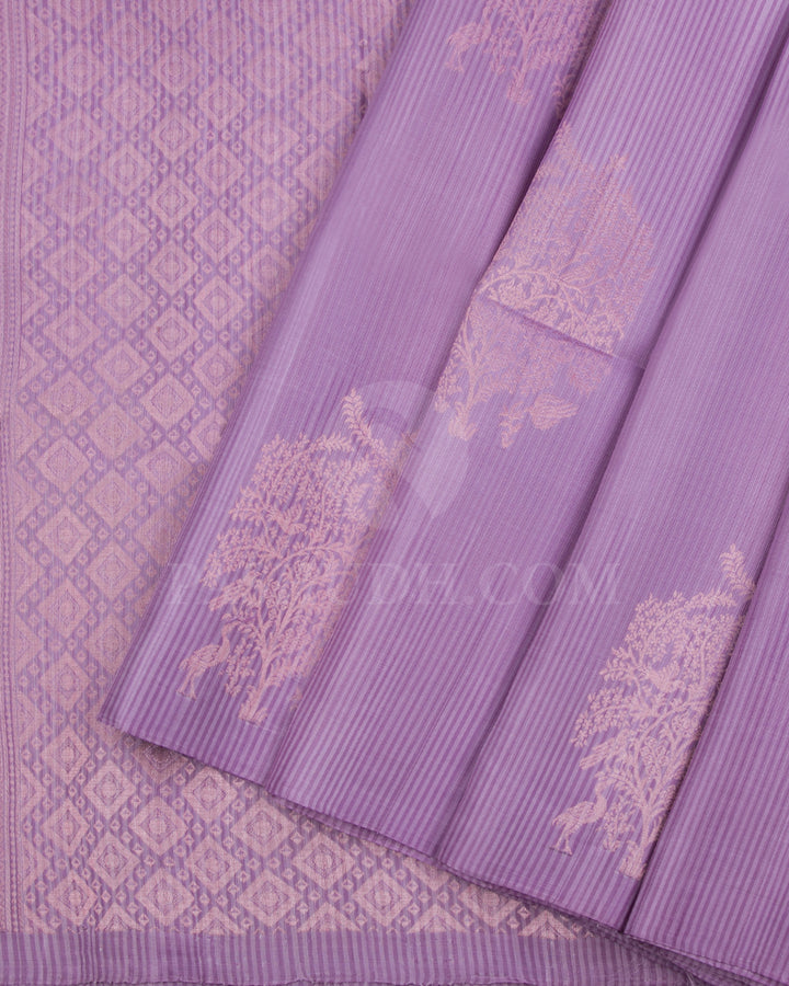 Lavender Soft Silk Saree - C103