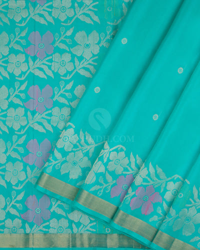 Sky Blue Soft Silk Saree - C65