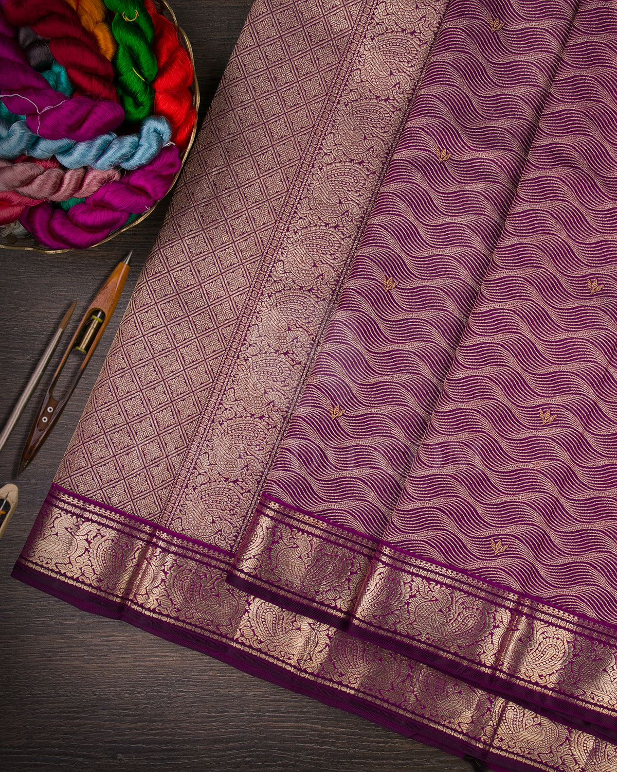 Violet Kanjivaram Silk Saree - S1306(A)