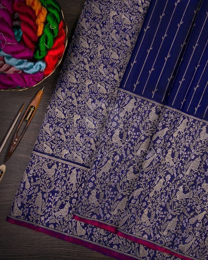 Royal Blue Kanjivaram Silk Saree - S1317(A)