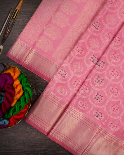 Baby Pink Kanjivaram Silk Saree - S1052(C)