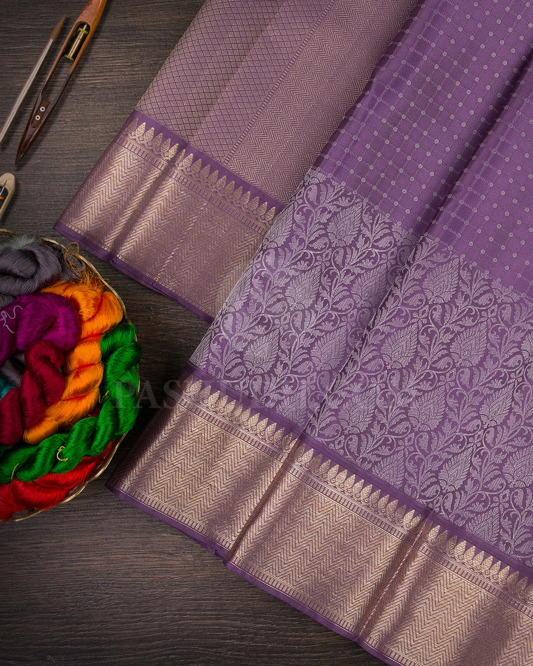 Lavender Kanjivaram Silk Saree - DT284(A)