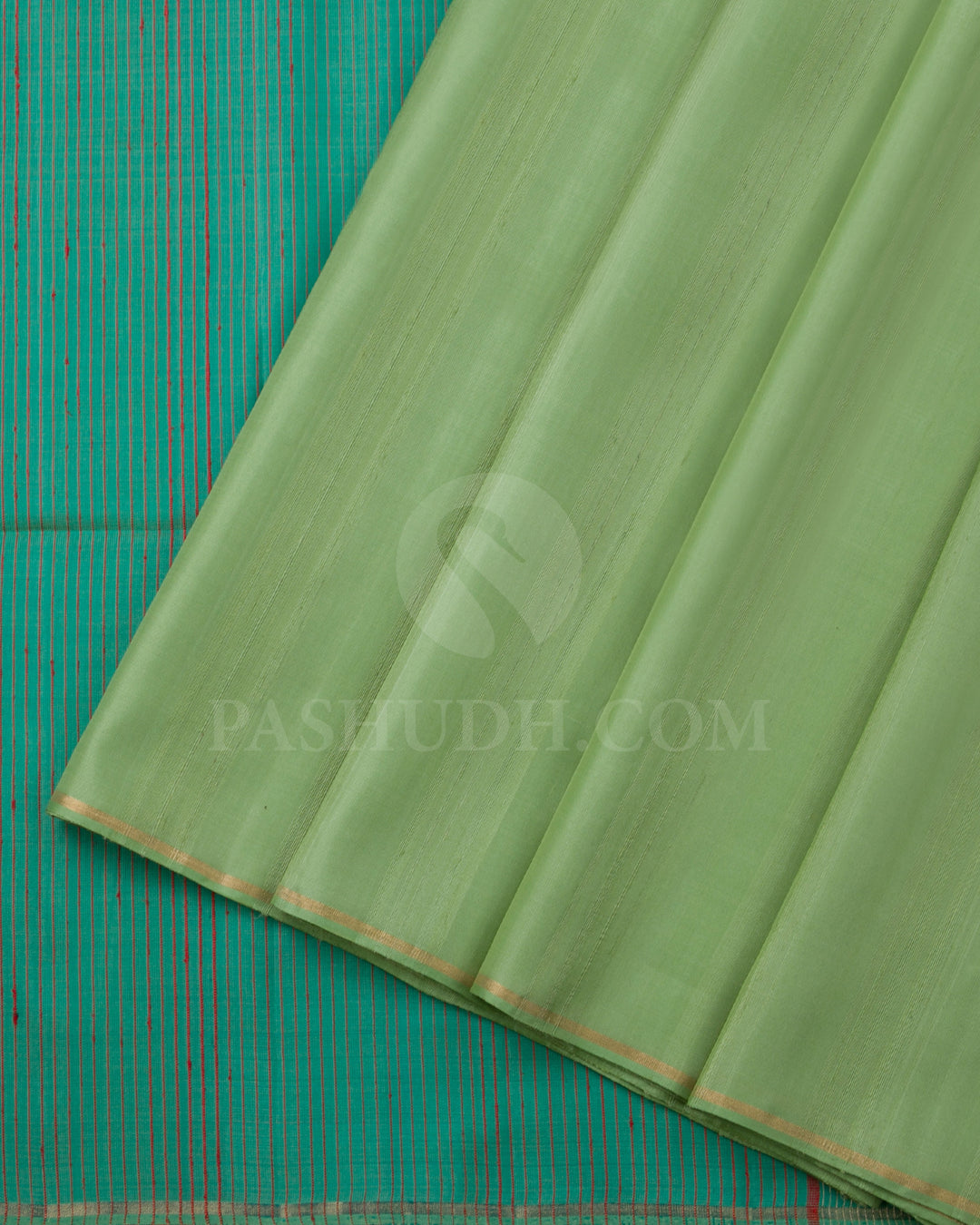Light Green And Green Soft Silk Saree - C53