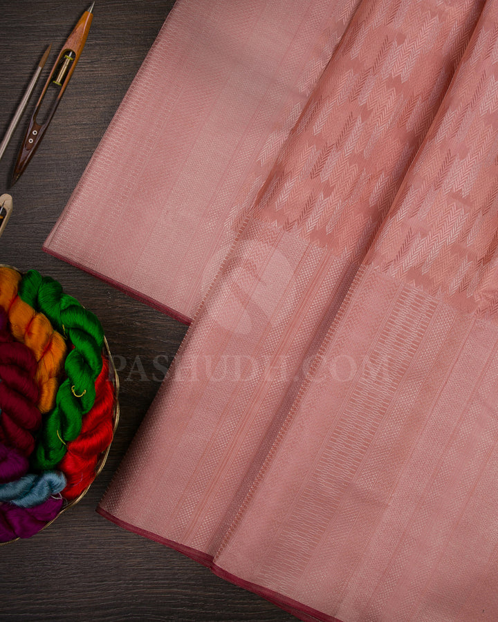 Peach Kanjivaram Silk Saree - D521(J)
