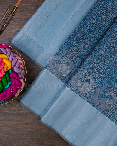 Blue Kanjivaram Silk Saree - D528(D)