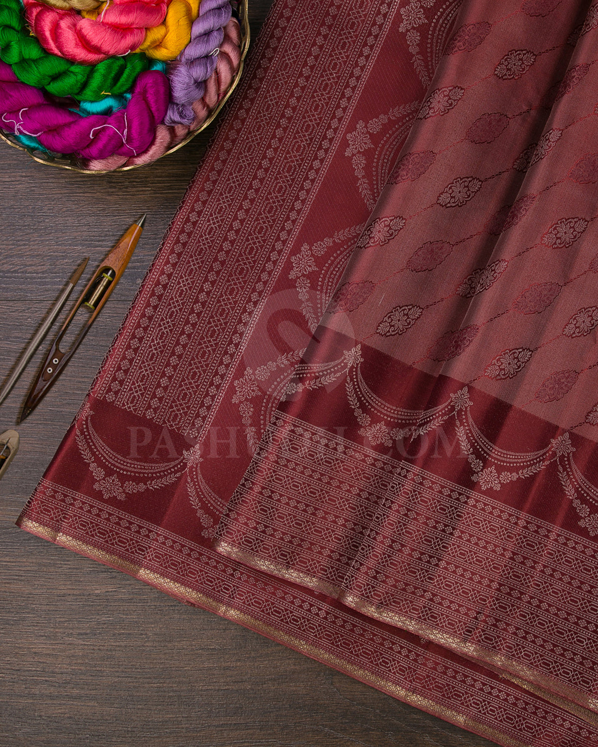 Brown Kanjivaram Silk Saree - DJ289(E)