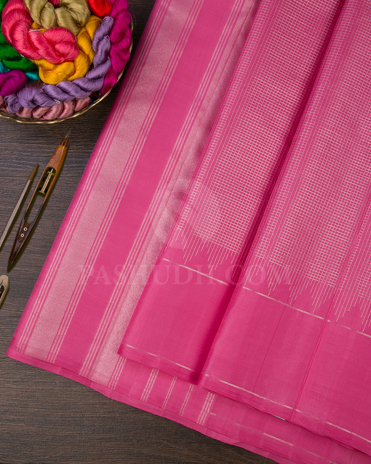 Rose Pink Traditional Kanjivaram silk Saree - SVJ38