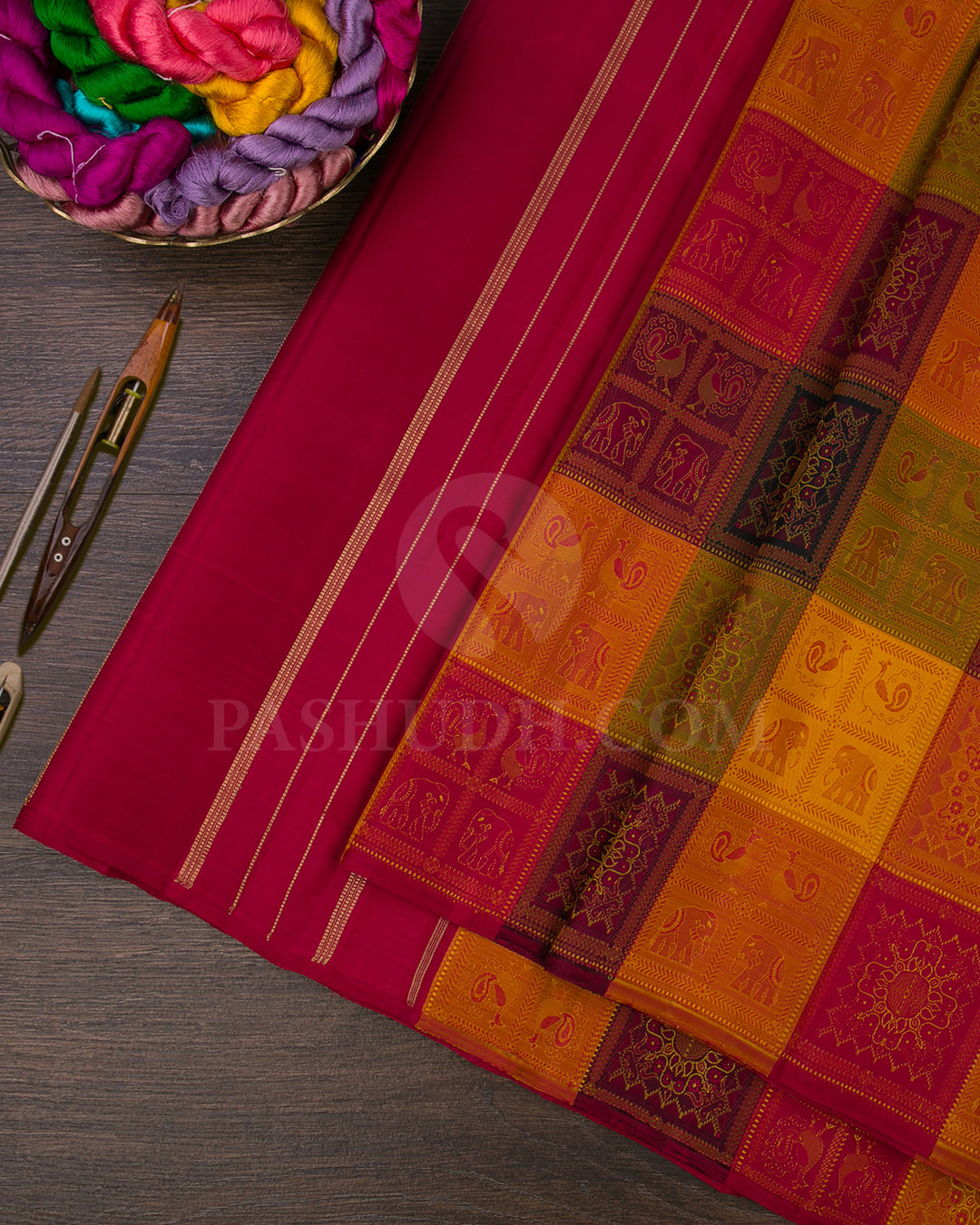 Multicolor Traditional Kanjivaram Silk Saree - SVJ48