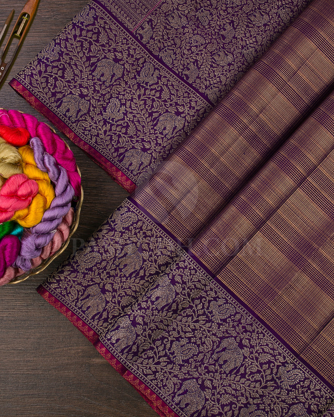 Royal Blue Kanjivaram Silk Saree - S1327(A)
