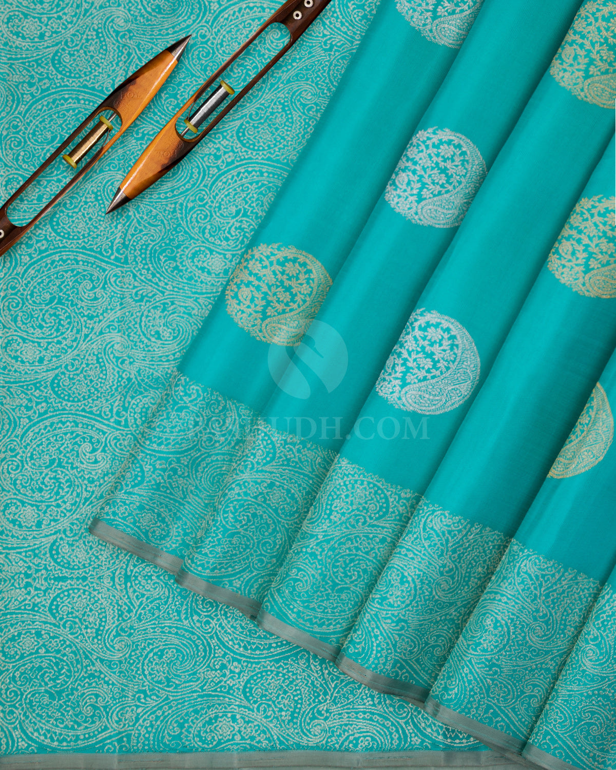 Blue Pure Zari Kanjivaram Silk Saree - S830- View 3