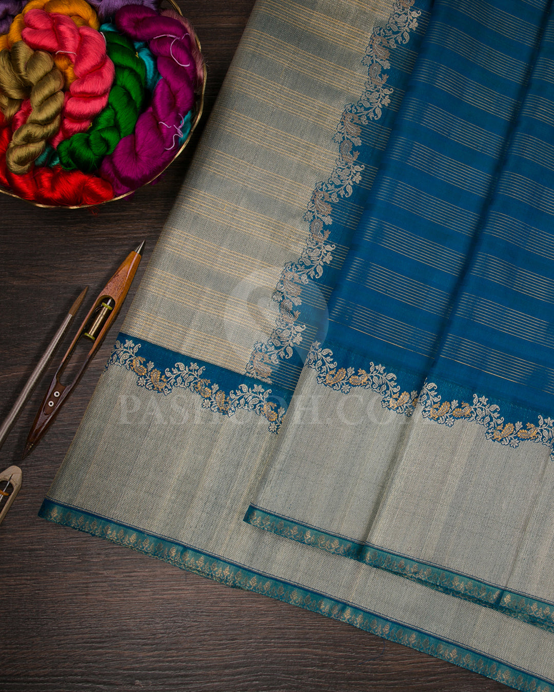 Blue Kanjivaram Silk Saree - S1131(G)