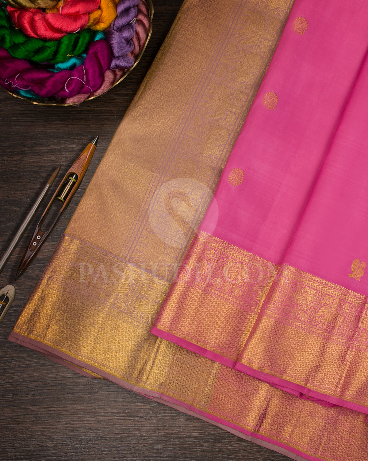 Baby Pink And Taupe Traditional Kanjivaram Silk Saree - SVJ58