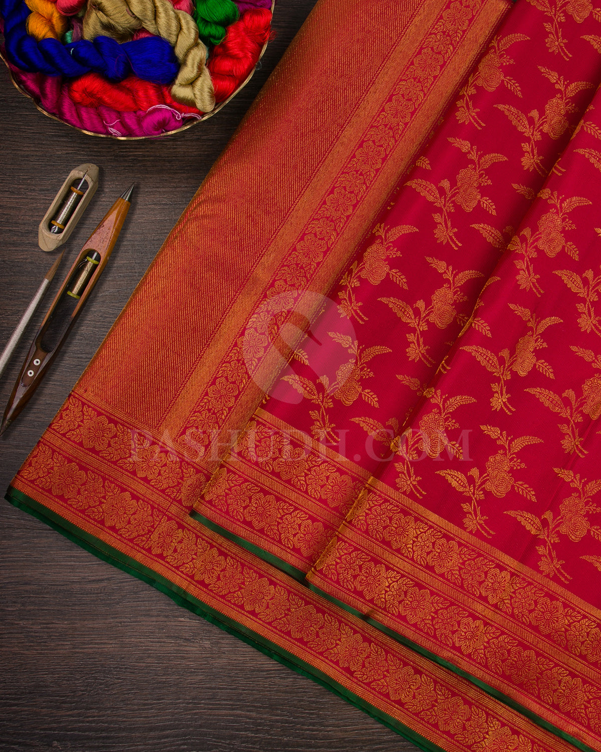 Bright Red Kanjivaram Silk Saree - DJ346(A)