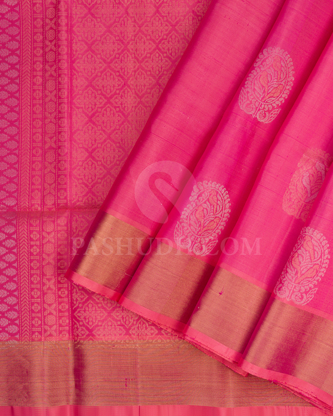 Peachy Pink Soft Silk Saree - AC96