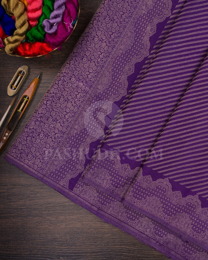 Violet Kanjivaram Silk Saree - D533(E)