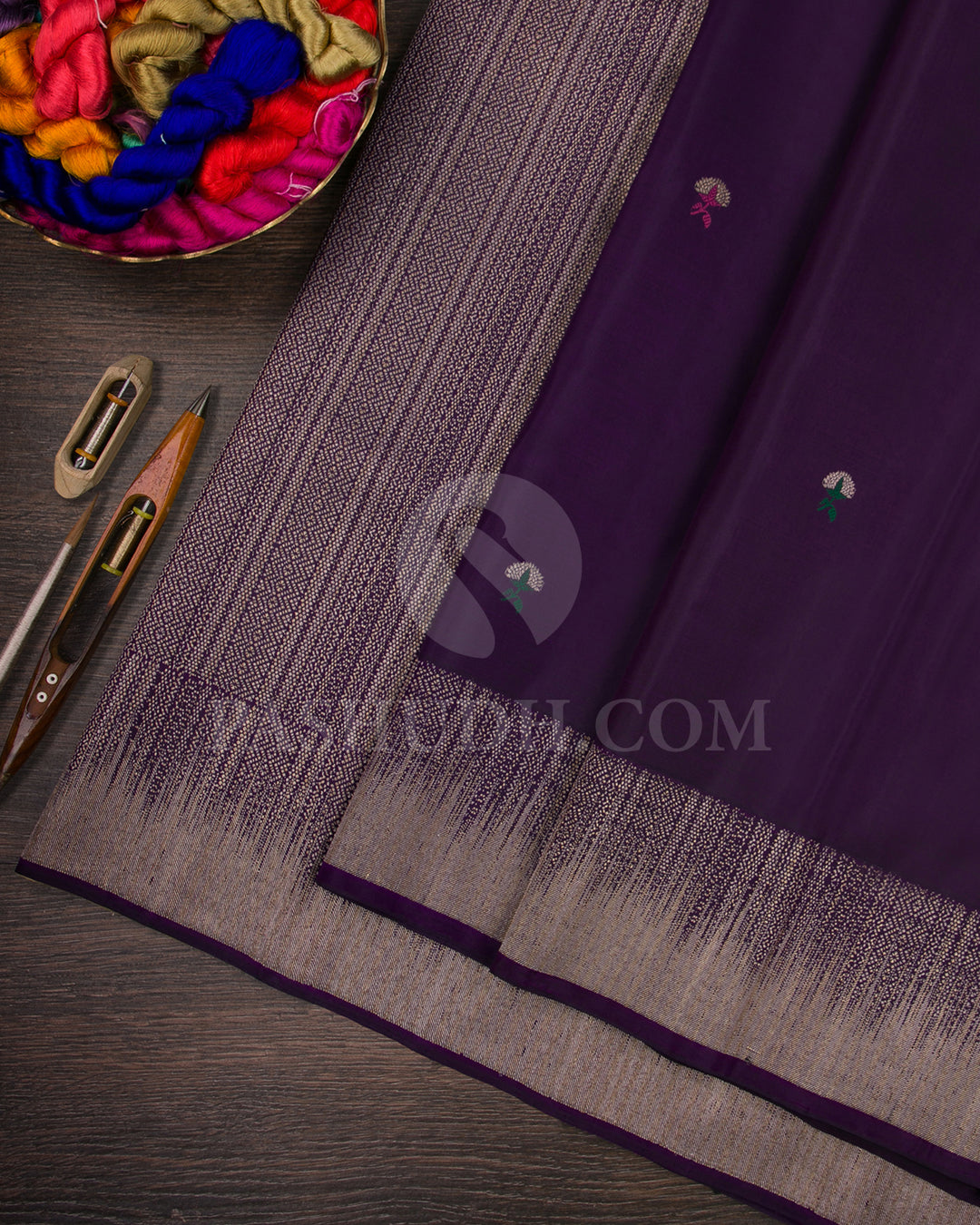Royal Purple Kanjivaram Silk Saree - S1368(A)