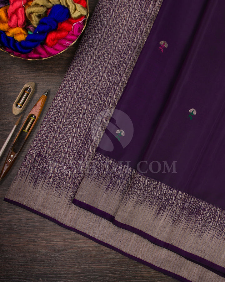 Royal Purple Kanjivaram Silk Saree - S1368(A)