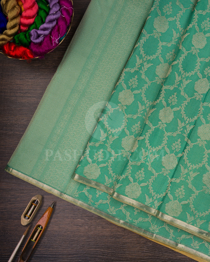 Mint Green Kanjivaram Silk Saree - DT272(B)
