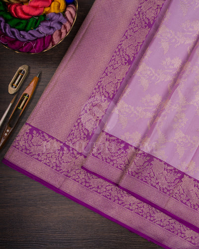 Lavender Kanjivaram Silk Saree - D594 ( B )