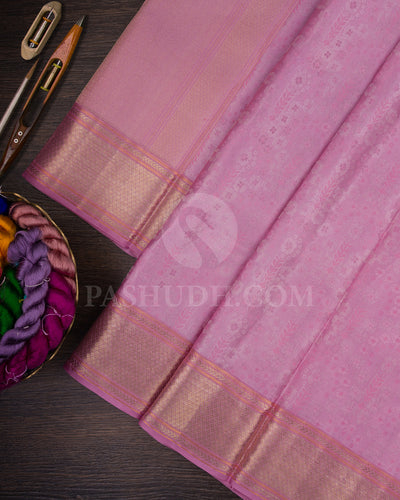 Baby Pink Kanjivaram Silk Saree - DT247( C )