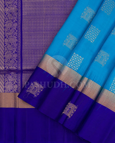 Anandha Blue and Royal Blue Soft Silk Saree - AC20