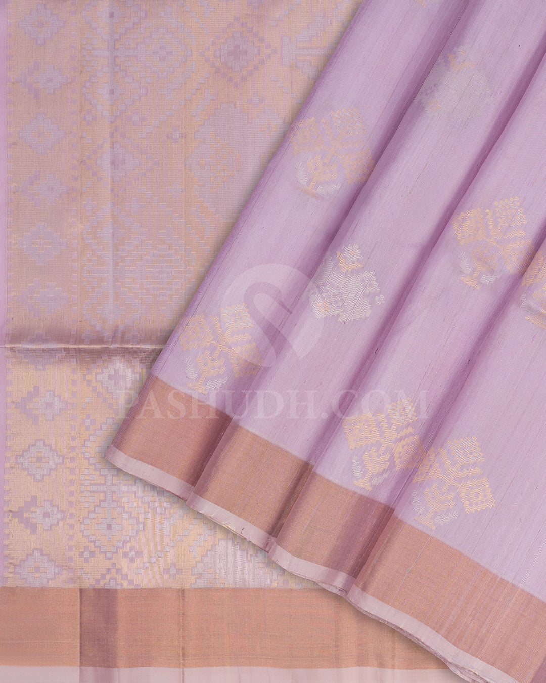 Pastel Lilac and Lavender Soft Silk Saree - AC56
