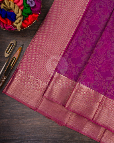 Magenta And Old Rose Kanjivaram Silk Saree - D548(D)