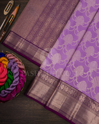 Lavender And Purple Kanjivaram Silk Saree - S1328(B)