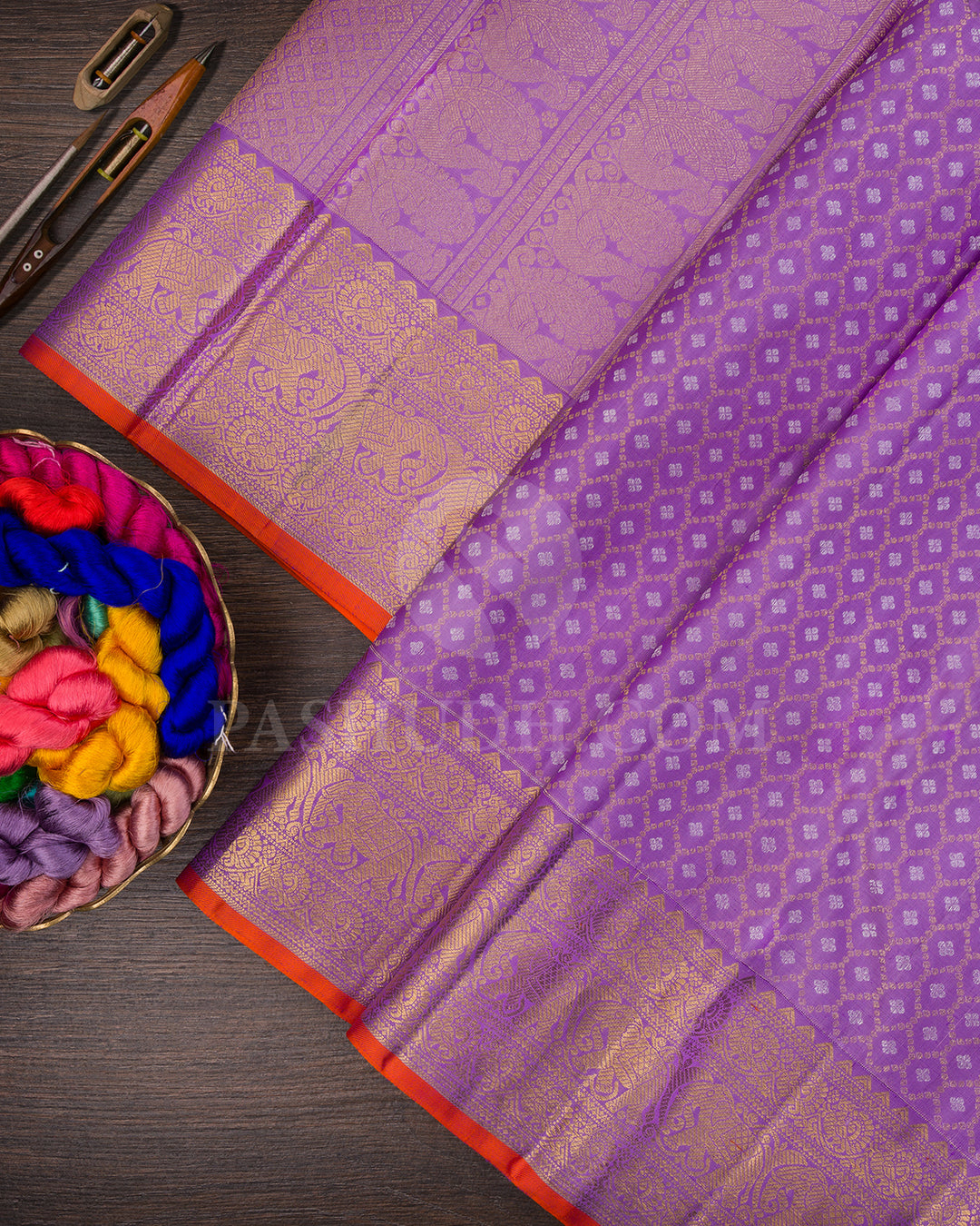 Lavender Kanjivaram Silk Saree - BKB1