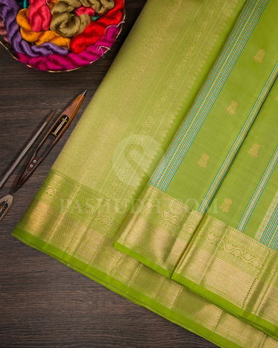 Parrot Green Kanjivaram Silk Saree - S1364(A)