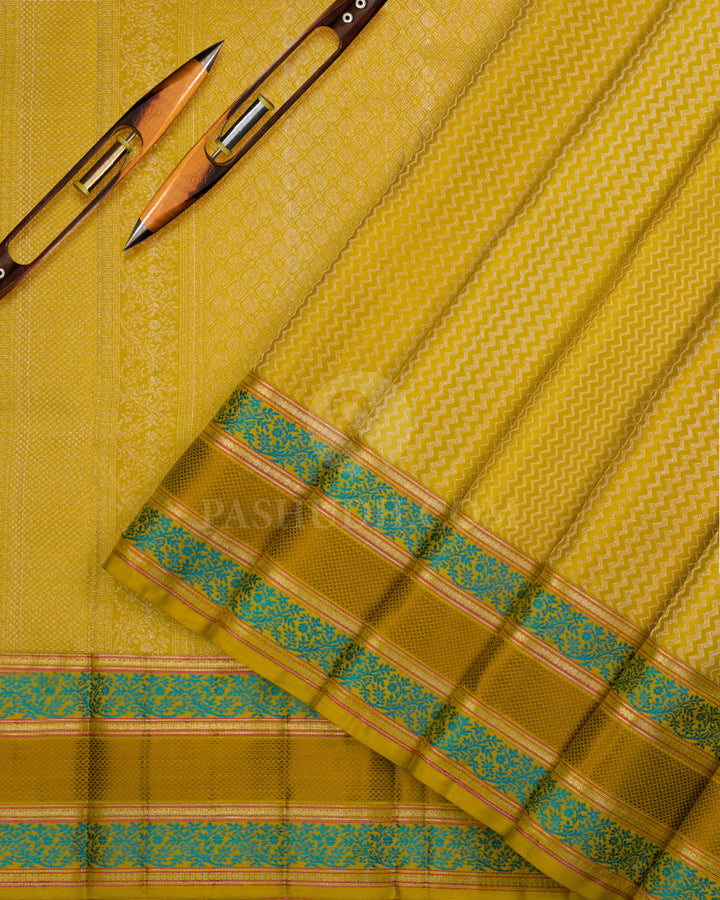 Yellow Kanjivaram Silk Saree - DJ247