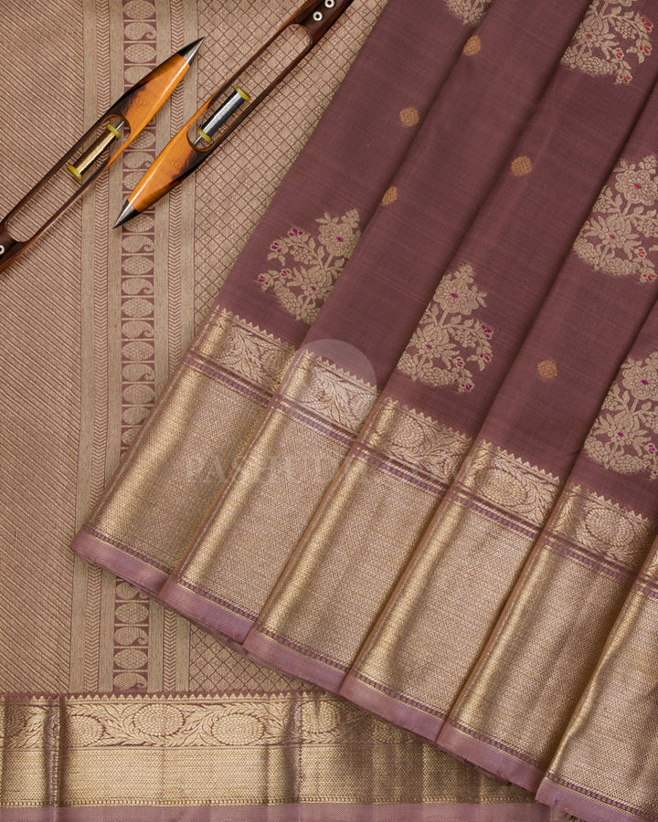 Walnut Brown kanjivaram Silk Saree - S894