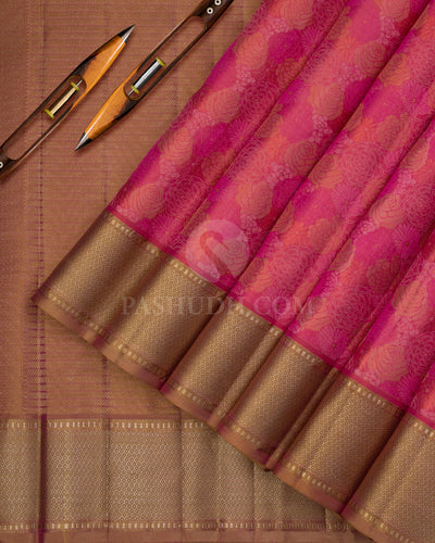 Shades of Pink Kanjivaram Silk Saree - DJ279(B) - View 1