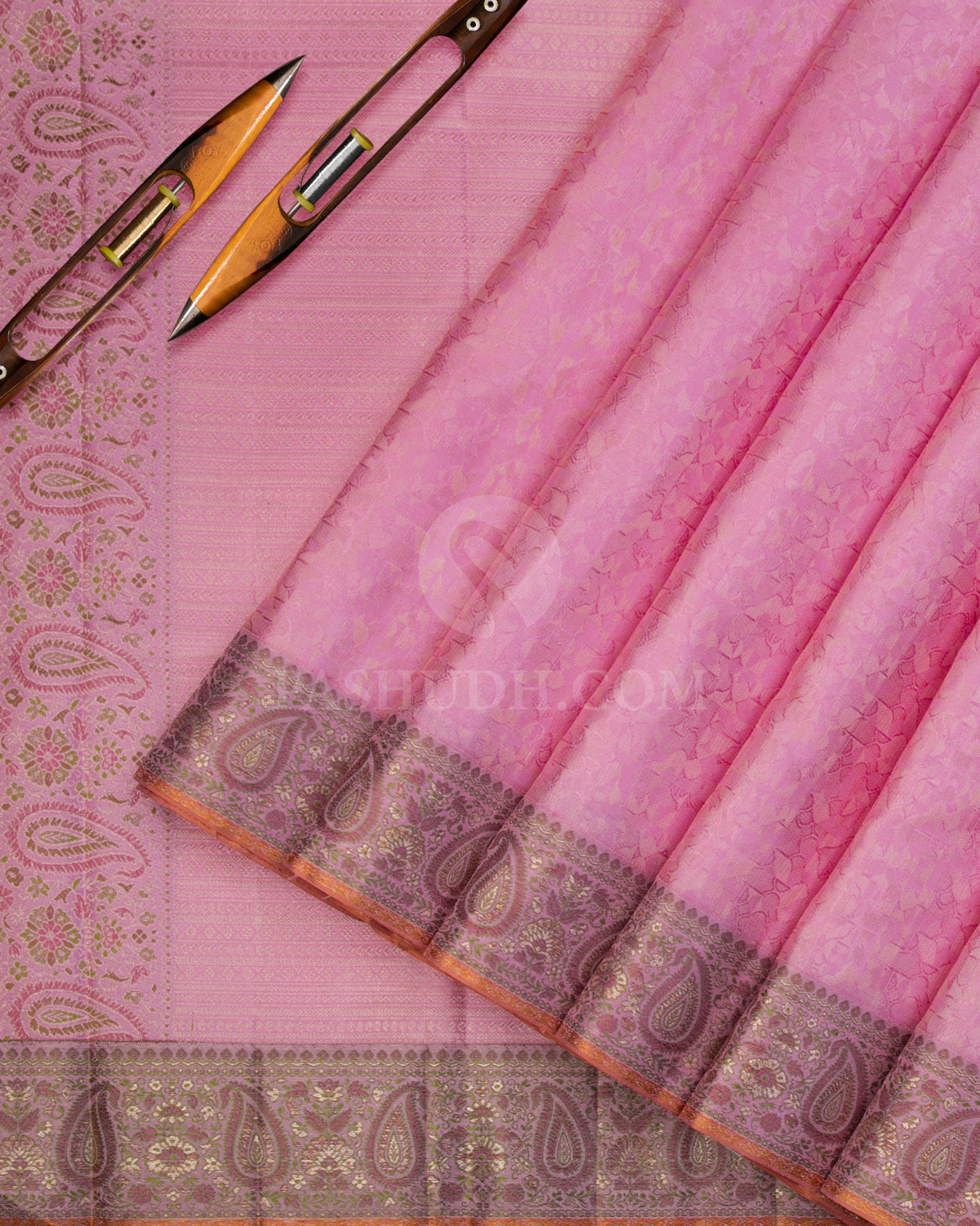 Pink Kanjivaram Silk Saree - DJ281(A) - View 1