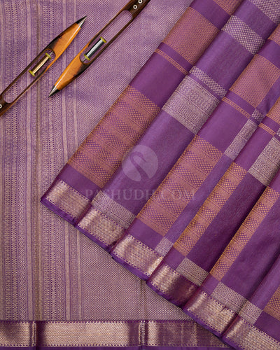 Royal Purple Kanjivaram Silk Saree - D467