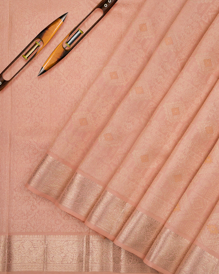 Peach Kanjivaram Silk Saree - S790