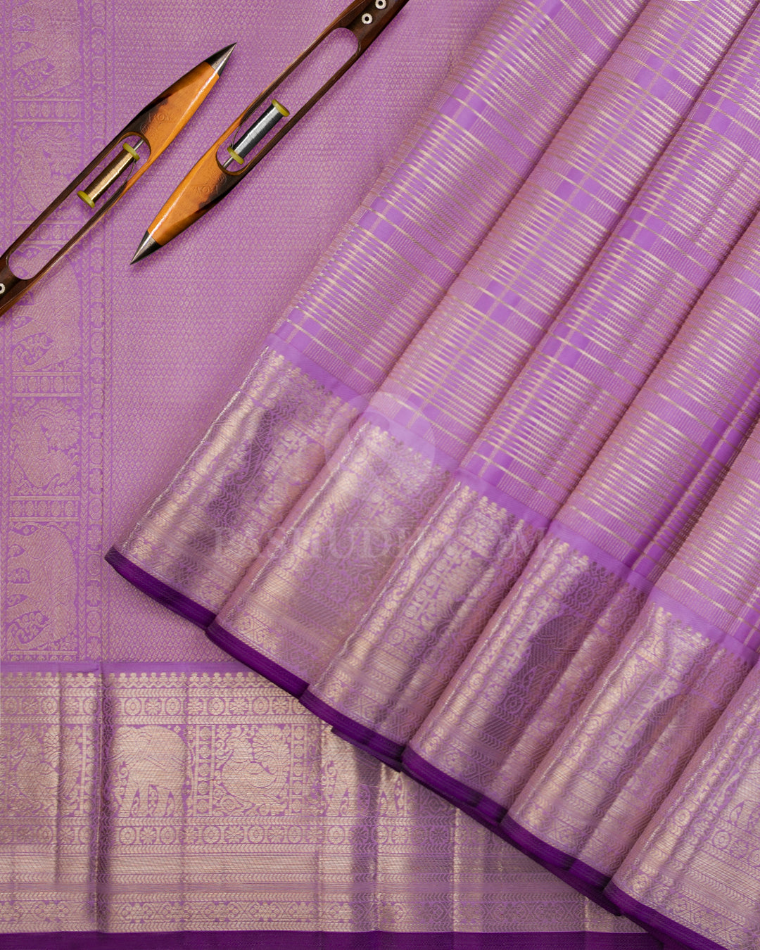 Lavender Kanjivaram Silk Saree - DJ253