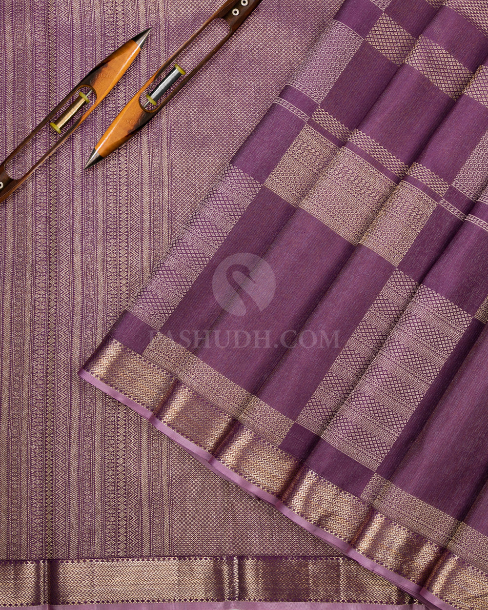 Mild Plum Kanjivaram Silk Saree - D471 - View 2
