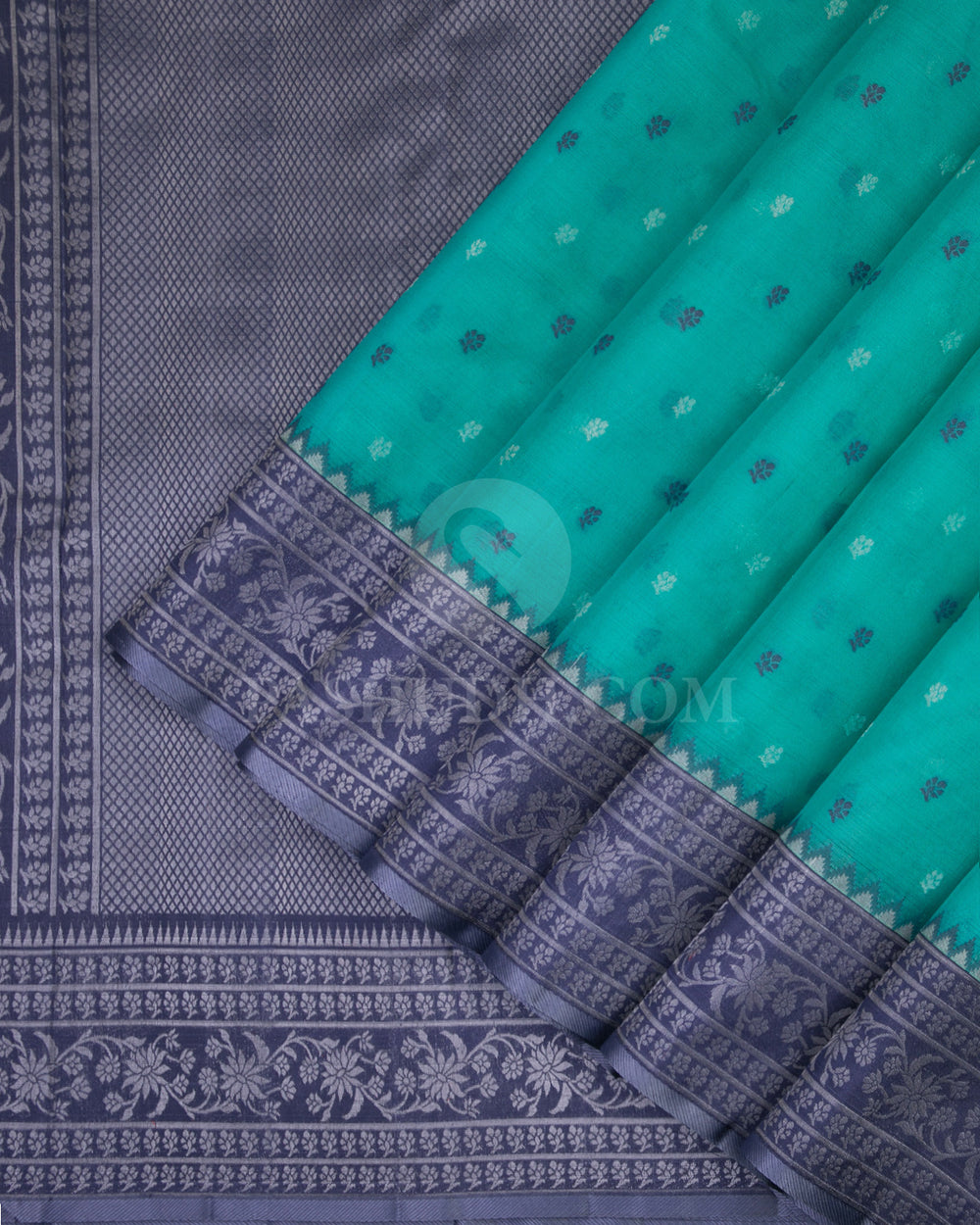 Anandha Blue Organza Weave Kanjivaram Silk Saree - DJ188 - View 2