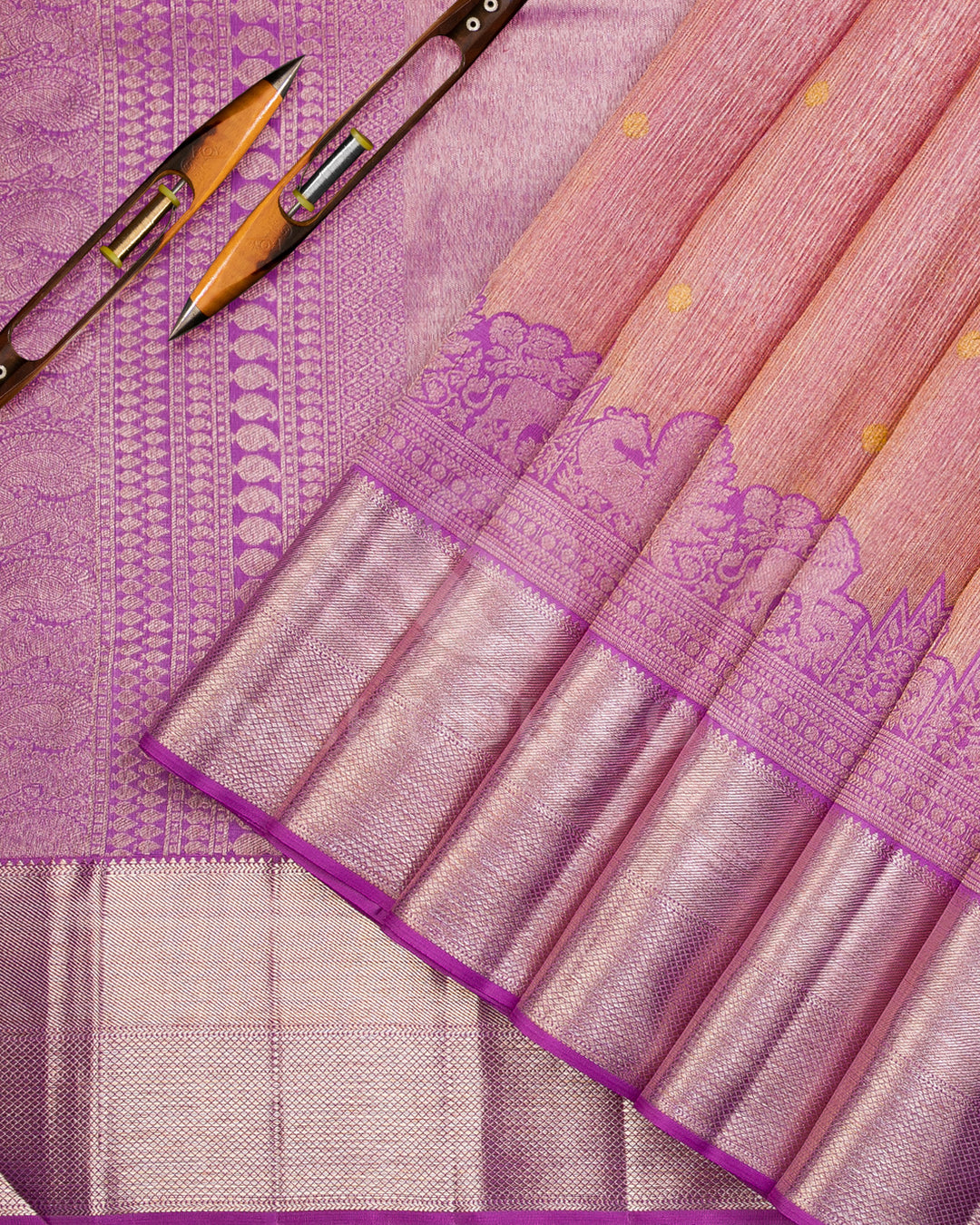 Lavender Kanjivaram Silk Saree with Shimmer - S937