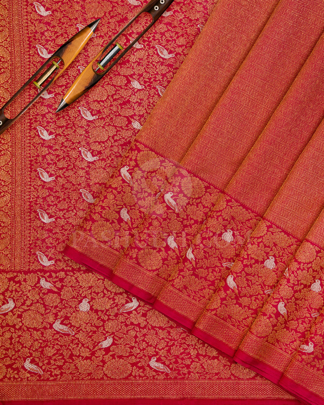Deep Pink Kanjivaram Silk Saree - S929