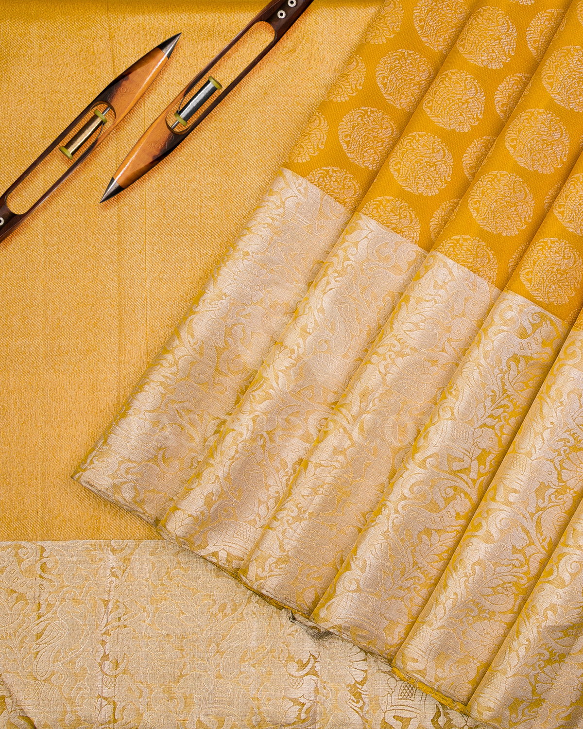 Yellow Kanjivaram Silk Saree - S945