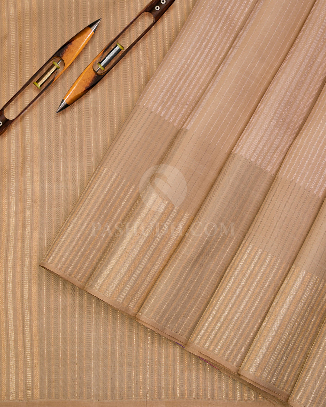 Ivory Kanjivaram Silk Saree - S999 - View 2