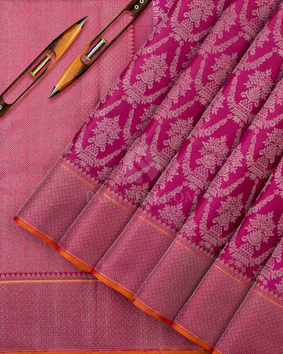 Pink Kanjivaram Silk Saree - DT198 - View 1