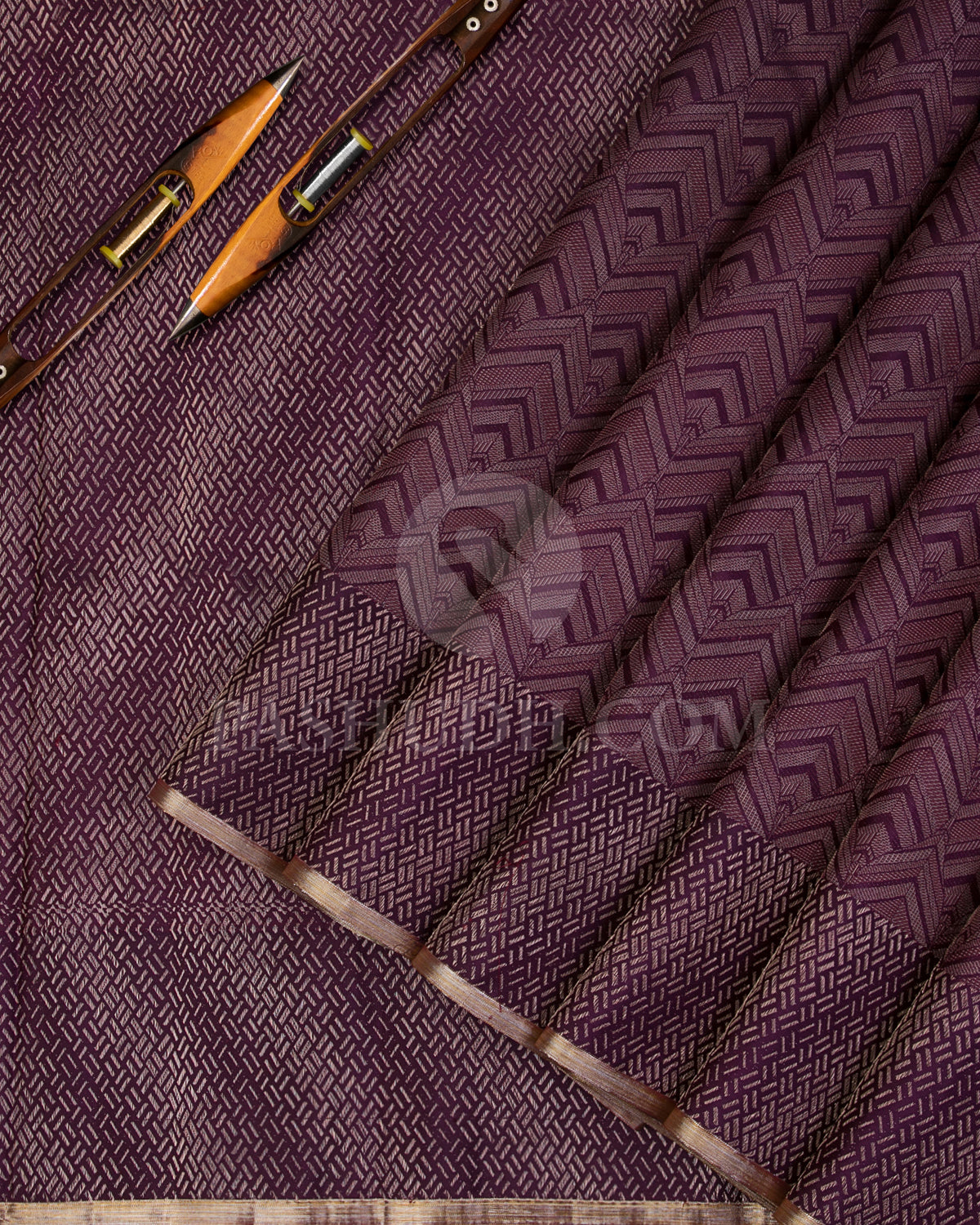 Purple Kanjivaram Silk Saree - D545(A) - View 1