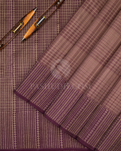 Shades of Mauve Kanjivaram Silk Saree - S715 - View 3