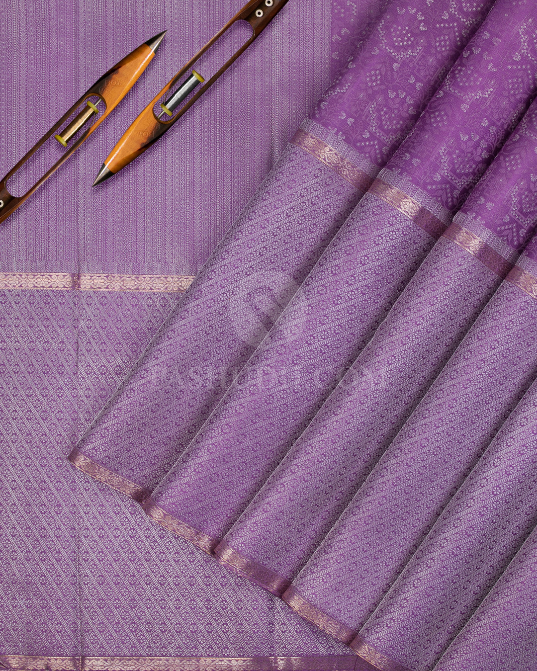 Lavender Kanjivaram Silk Saree - DT257(B) - View 1