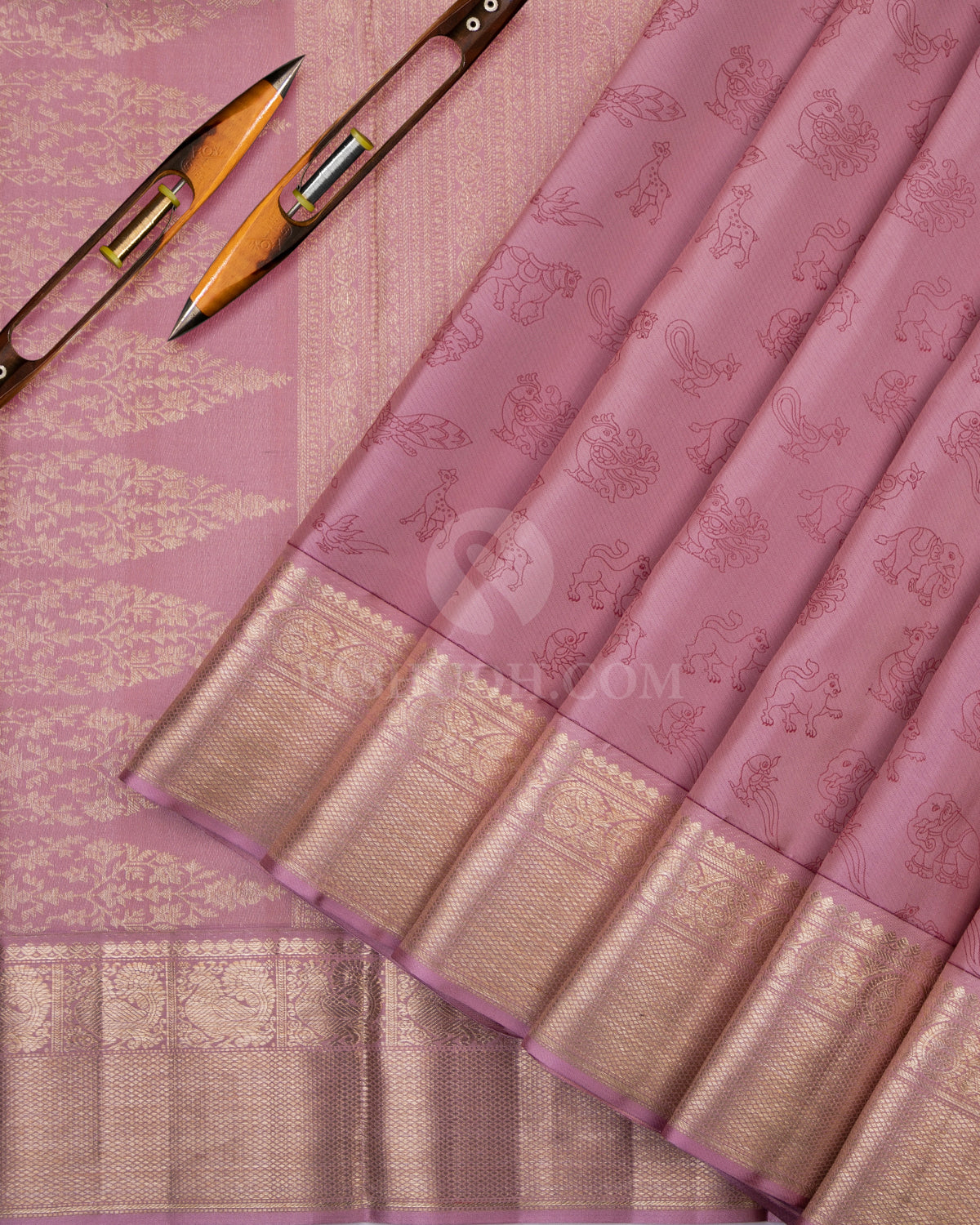 Baby Rose Kanjivaram Silk Saree - D454 - View 2