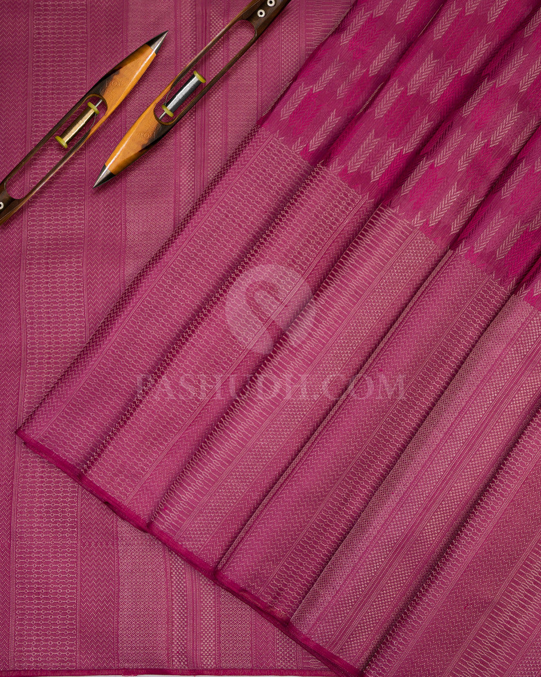 Old Rose Kanjivaram Silk Saree - D428 - View 2