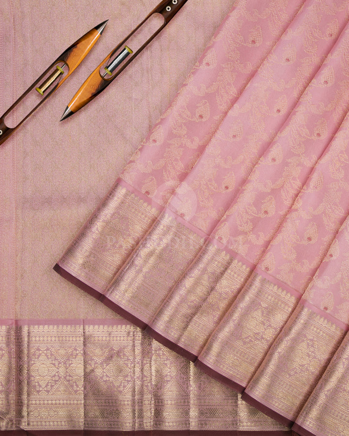 Old Rose Kanjivaram Silk Saree - DJ240